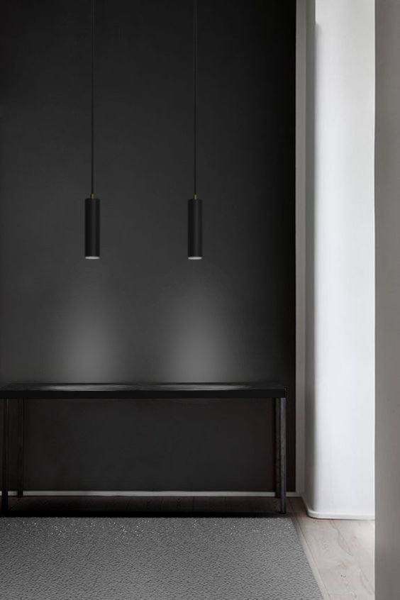 virksomhed Kollektive At Sort Pendel Lampe - First Floor Copenhagen - Pendel Lampe - Cylinder -